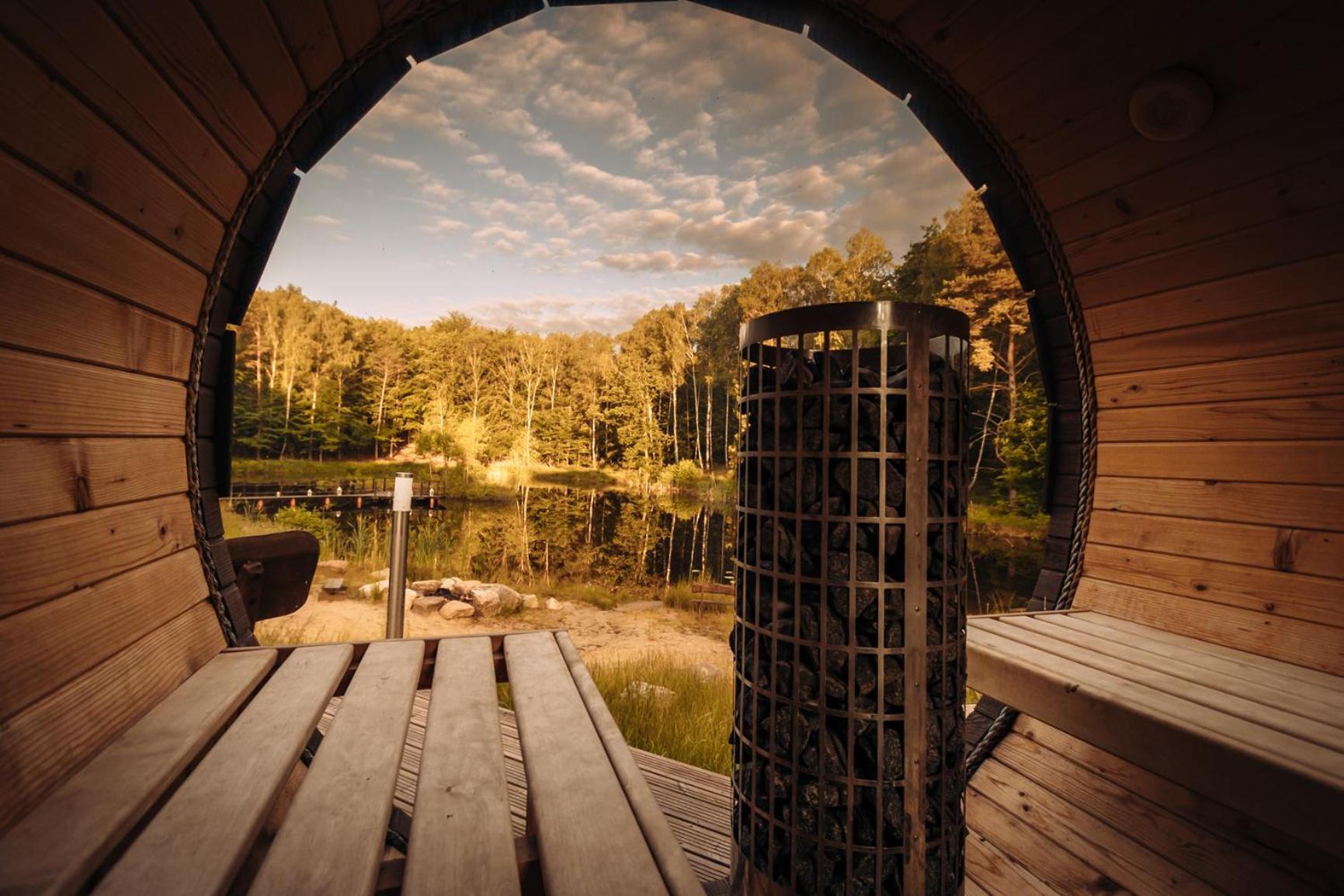 Osada Skoczkowo Komfortowe Domki Z Jacuzzi Nad Jeziorem- Sauna- Balia- Prywatny Staw Wedkarski Podiazy Eksteriør bilde